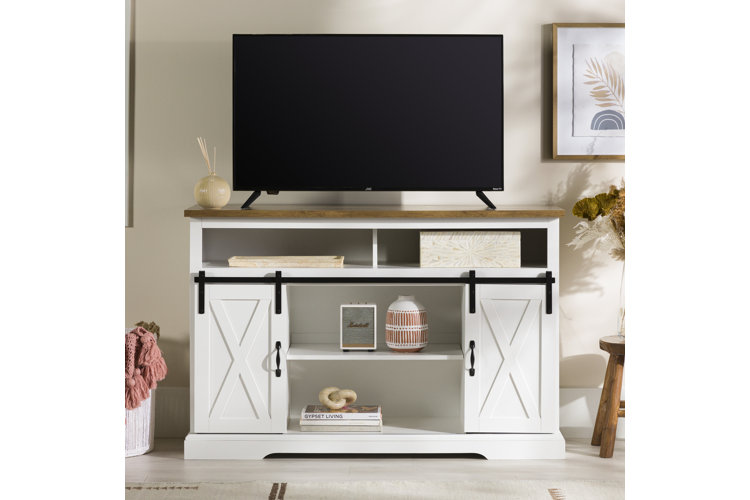 White tv deals stand 58 inch